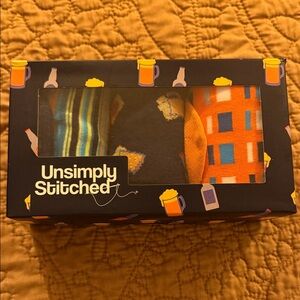 Men’s Orange Patterned Sock Gift Set